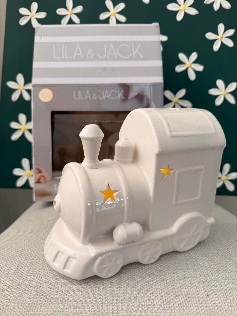 Lila & Jack Cordless Ceramic Train Night Light